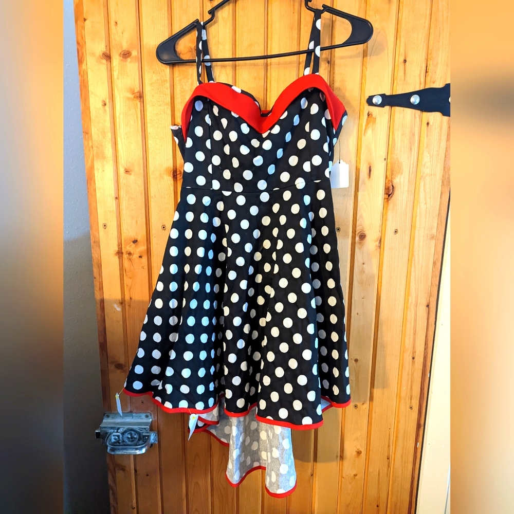 Lady Style Pin-Up Polka Dot Dress